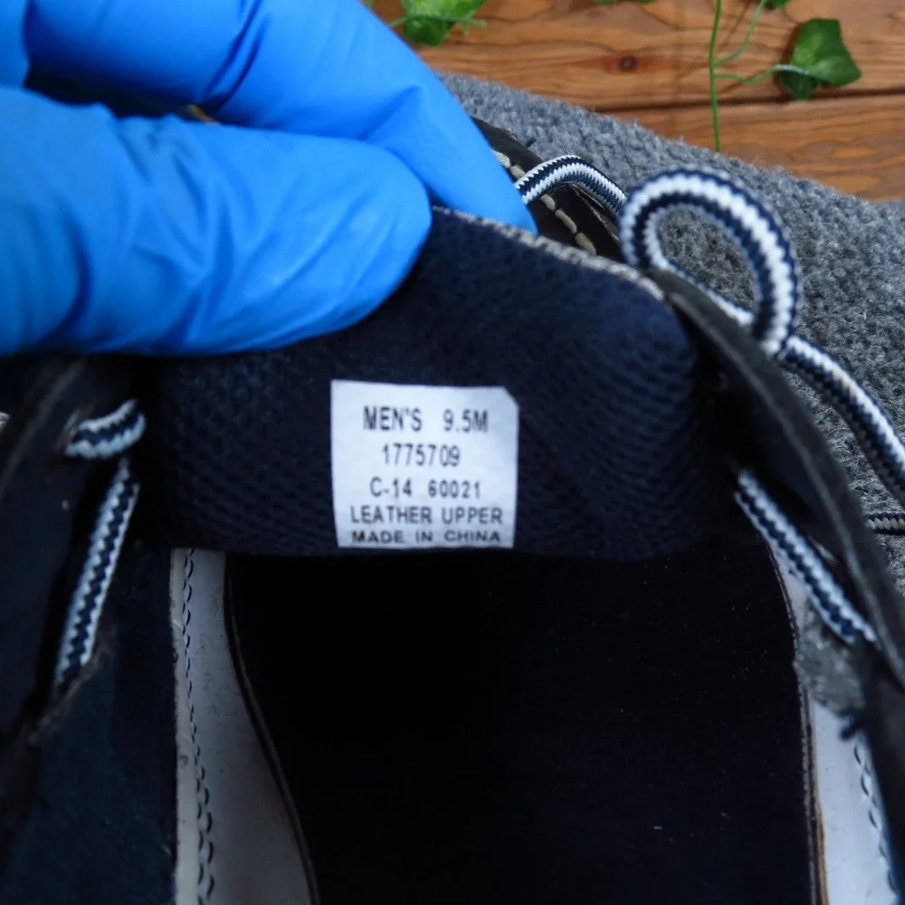 Sperry Billfish Men Boat Shoe Size 9.5 Casual Nautical Navy Blue Leather Mesh